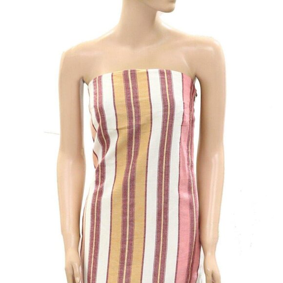 Ilio Nema Dione Naxos Stripe Strapless Maxi Long Dress Tube Printed S New - Picture 2 of 6